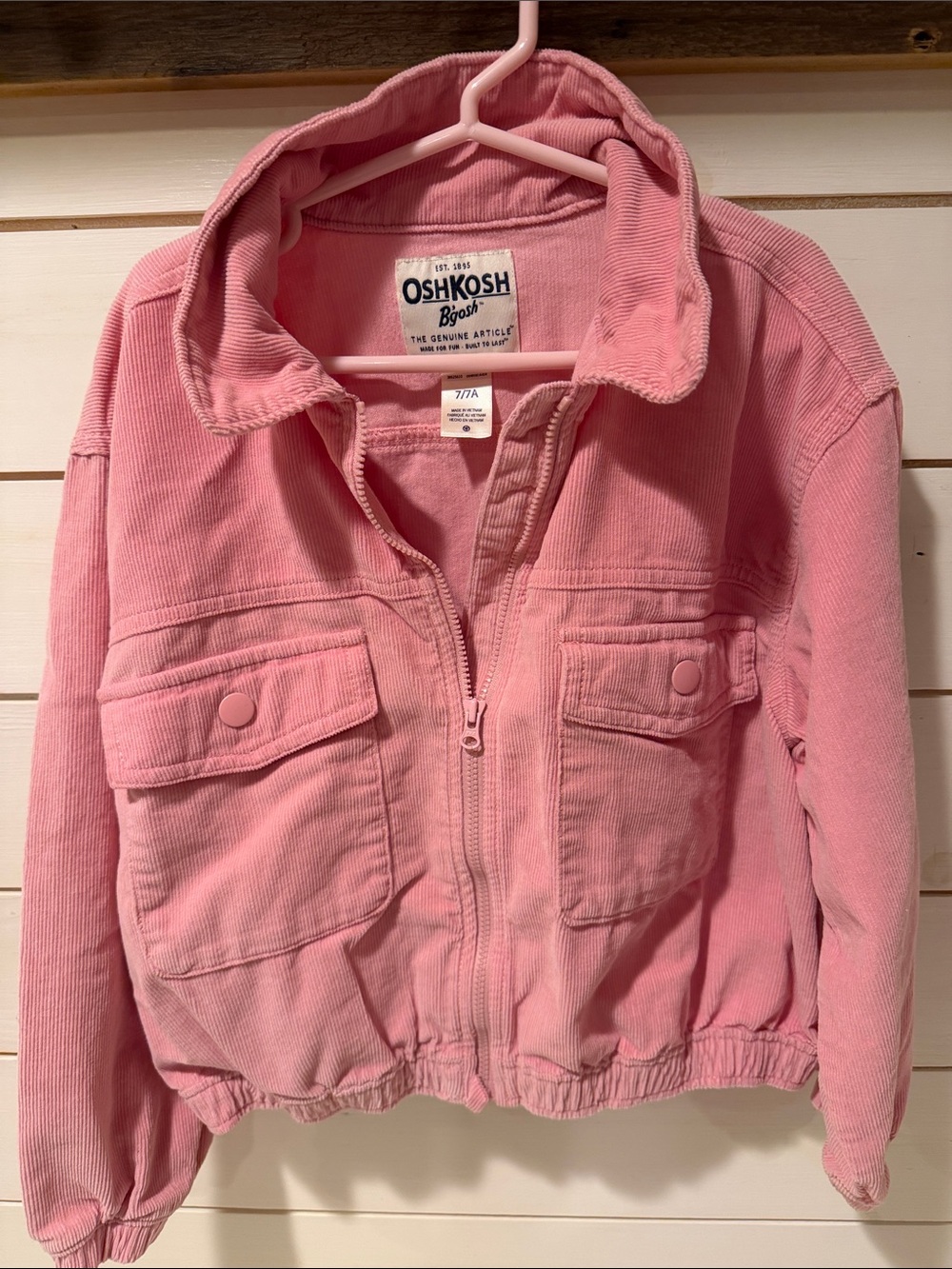 OshKosh B'gosh Pink Corduroy Zip Jacket